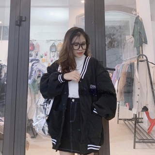 Áo khoác nỉ cổ V style hàn xẻng