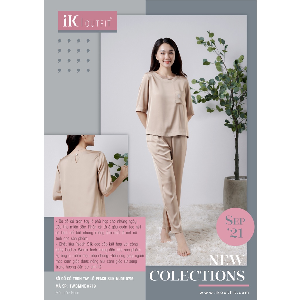 [CHÍNH HÃNG] Bộ trung niên chất lụa cao cấp IK Pourfemme - SET tay lỡ quần dài cho mẹ siêu đẹp, sang, thoải máí | BigBuy360 - bigbuy360.vn