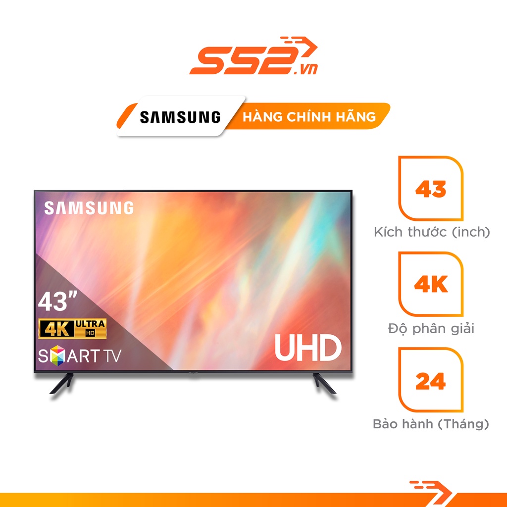 Smart Tivi Samsung Crystal UHD 4K 43 Inch UA43AU7000KXXV - Bảo Hành Chính Hãng