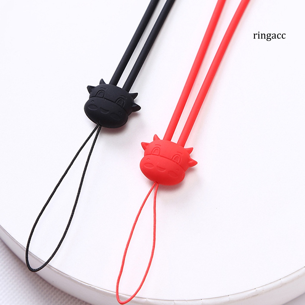 Dây treo giữ điện thoại bằng silicone mềm thiết kế hoạt hình đáng yêu tiện lợi