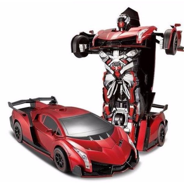 Ô tô biến hình siêu nhân Robot Transformers 1.12R/C (Đỏ)  SALL IN ONE