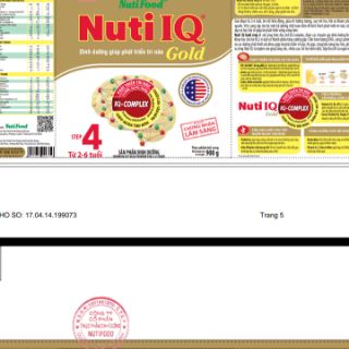 Sữa bột Nuti IQ Gold Step4 900g date2022