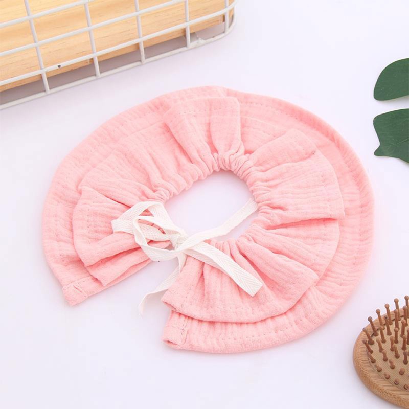 Khăn Quàng Cổ Bằng Cotton Crepe Mềm Màu Trơn Cho Bé Ăn Dặm