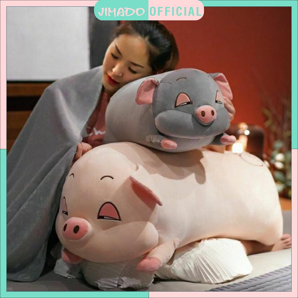 Gối kèm chăn hình thú cho bé 3in đa năng tiện lợi hình heo xinh xắn đáng yêu JIMADO SC858