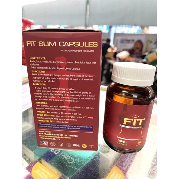 [ VIÊN UỐNG GIẢM CÂN CHÍNH HÀNG] UỐNG GIẢM CÂN 100% TỰ NHIÊN THƯƠNG HIỆU FIT