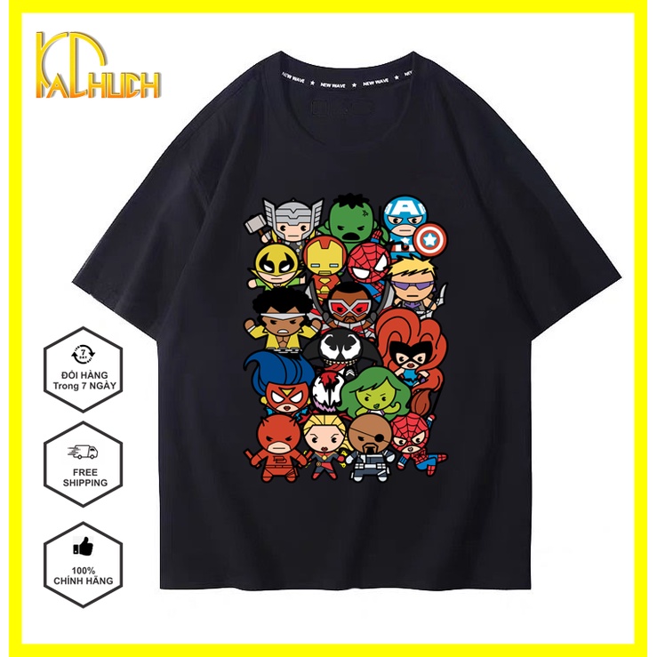 ÁO THUN NAM NỮ UNISEX TAY LỠ FORM RỘNG IN CÁC SIÊU ANH HÙNG