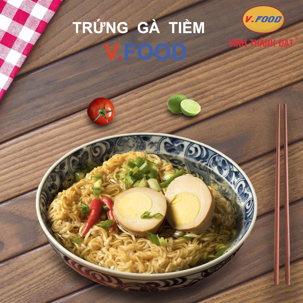 [Giao toàn quốc]TRỨNG GÀ TIỀM V.food ( GÓI 2 QUẢ)