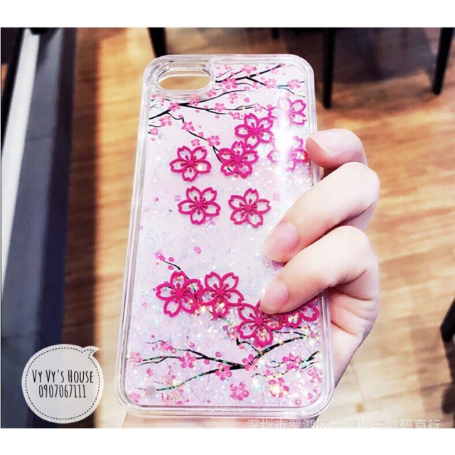Ốp iphone nước Hoa Anh Đào viền dẻo