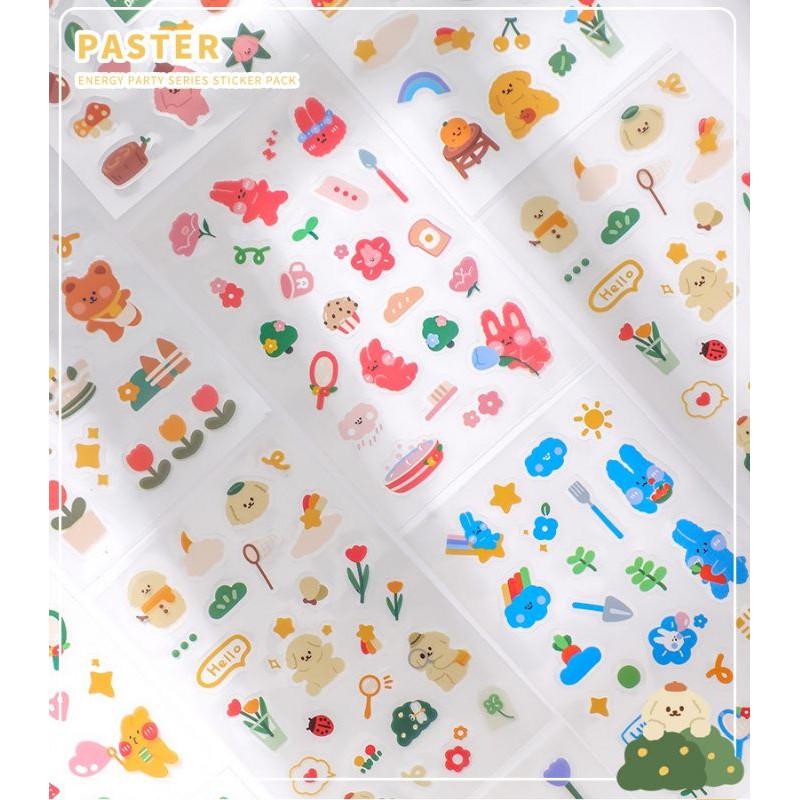Set 3 tờ sticker Happy Days