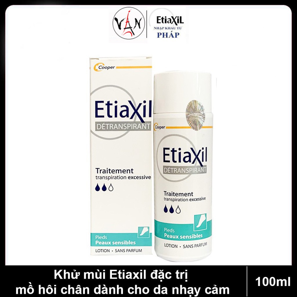 Lotion Etiaxil Ngăn Ngừa Hôi Chân, Kháng Khuẩn Cho Da Nhạy Cảm Lên Đến 72h -100ml