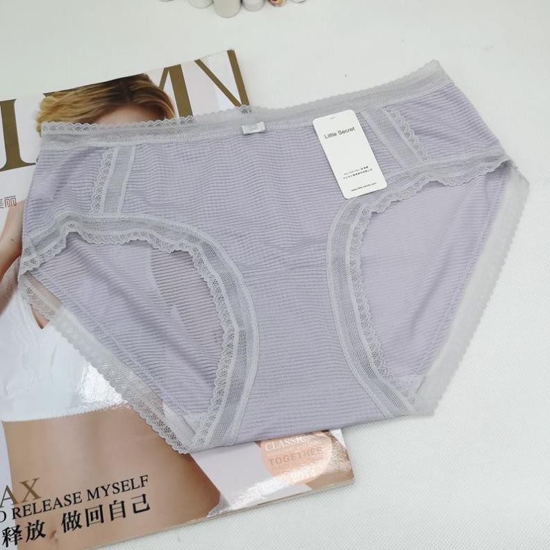 Quần lót thun kẻ viền ren cao cấp M5090