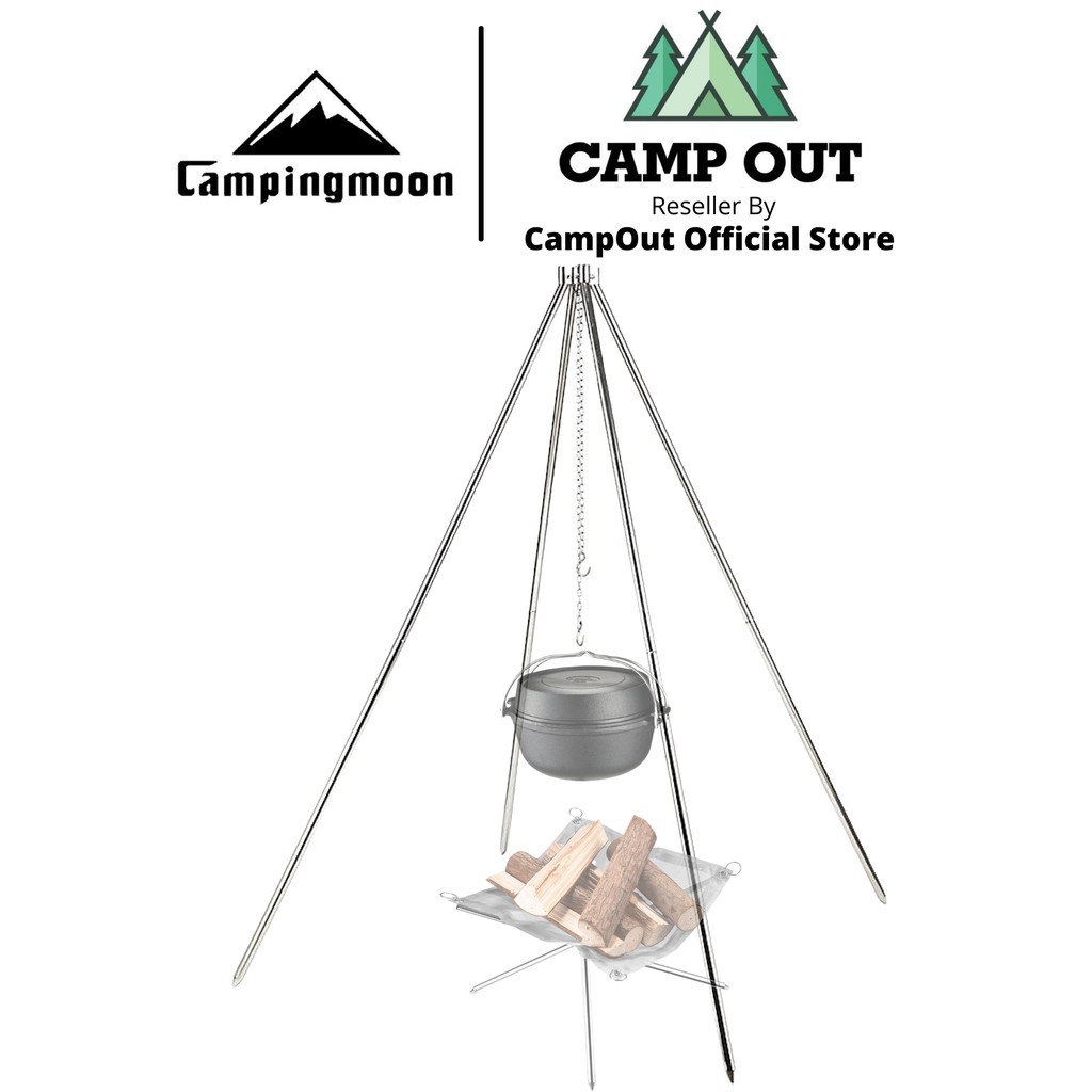 Campingmoon đồ cắm trại campoutvn kiềng treo nồi 4 chân du lịch cắm trại dã ngoại A086