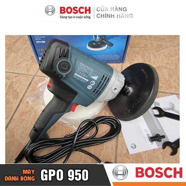 [CHÍNH HÃNG] Máy Đánh Bóng Cầm Tay Bosch GPO 950 (165MM-950W) Giá Đại Lý Cấp 1, Bảo Hành Tại TTBH Toàn Quốc