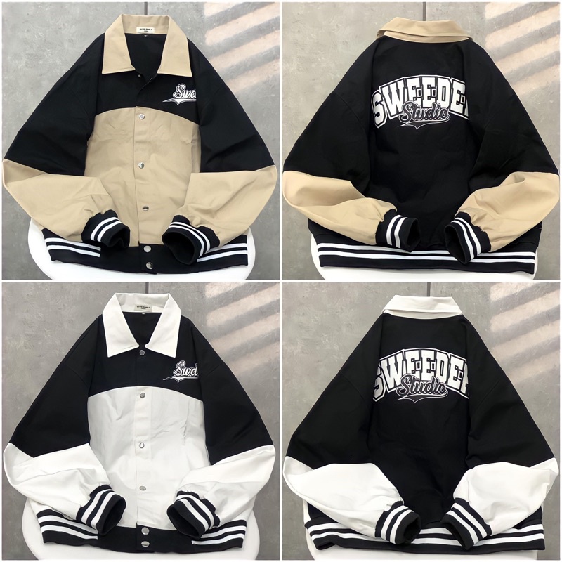 Áo Khoác Bomber STUDIO Jacket Form Rộng Vải Kaki Dày Dặn Phong Cách Ulzzang Unisex  Nam nữ unisex  Jaystoree