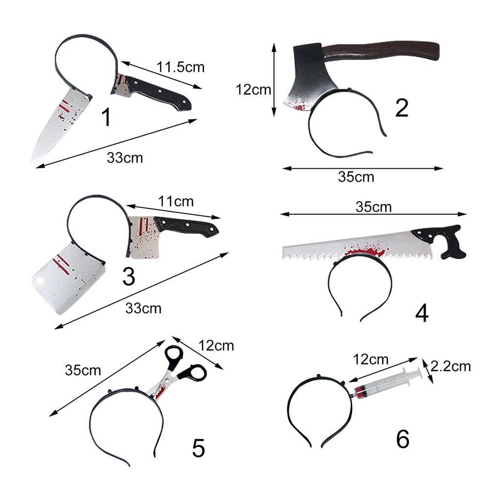 Băng Đô Cài Tóc Co Giãn Bằng Nhựa Hình Kinh Dị Vui Nhộn