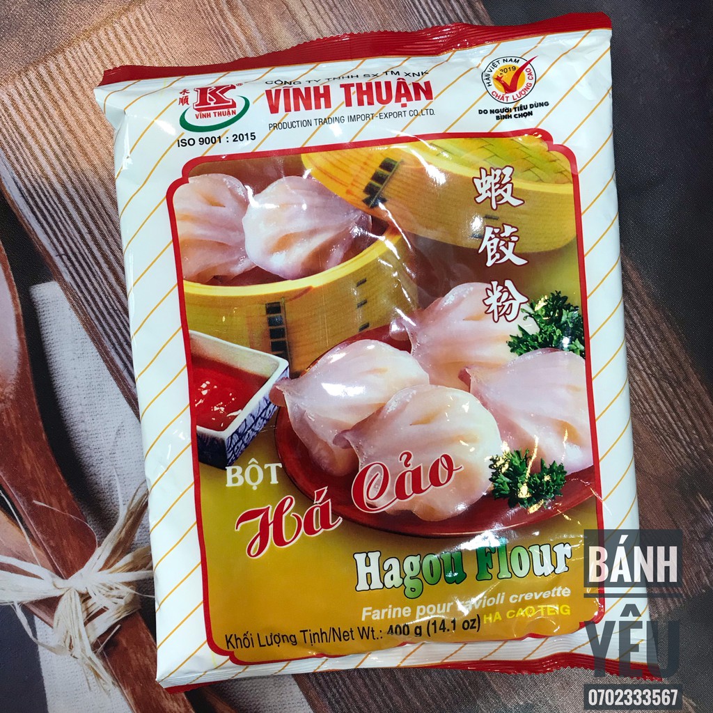 [Mã 77FMCGSALE1 giảm 10% đơn 250K] Bột há cảo Vĩnh Thuận 400g