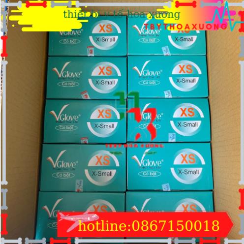 Găng Tay Y Tế Vglove Có Bột Hộp 100 cái