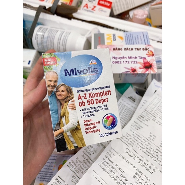Vitamin Tổng Hợp Mivolis A Z Depot ab 50, 100 Viên
