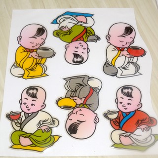 Decal Chú tiểu ôm bình dán tường-trang trí