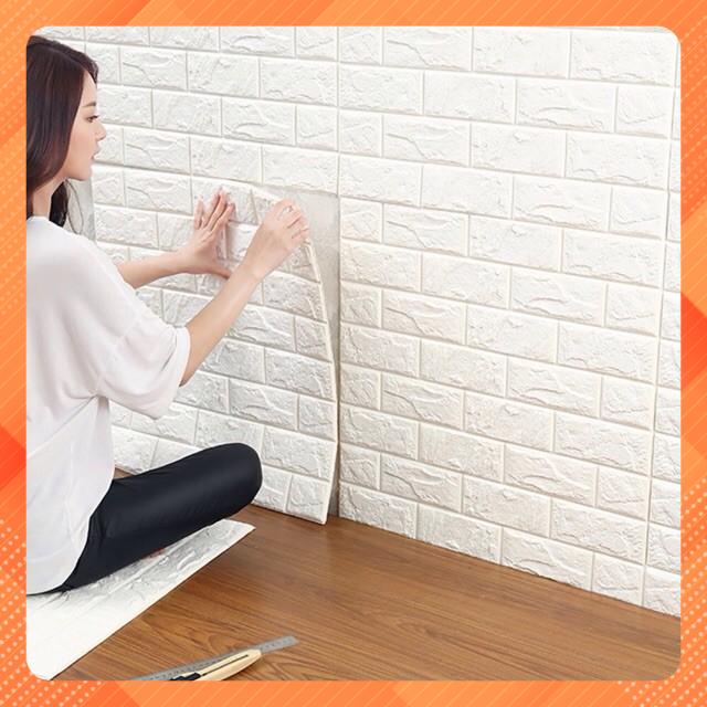 Xốp dán tường giả gạch 3d kích thước 77x70cm