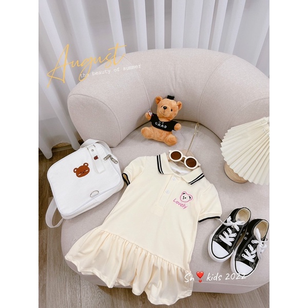 Váy Polo Lovely 3 Màu Cho Bé Gái 8-20kg