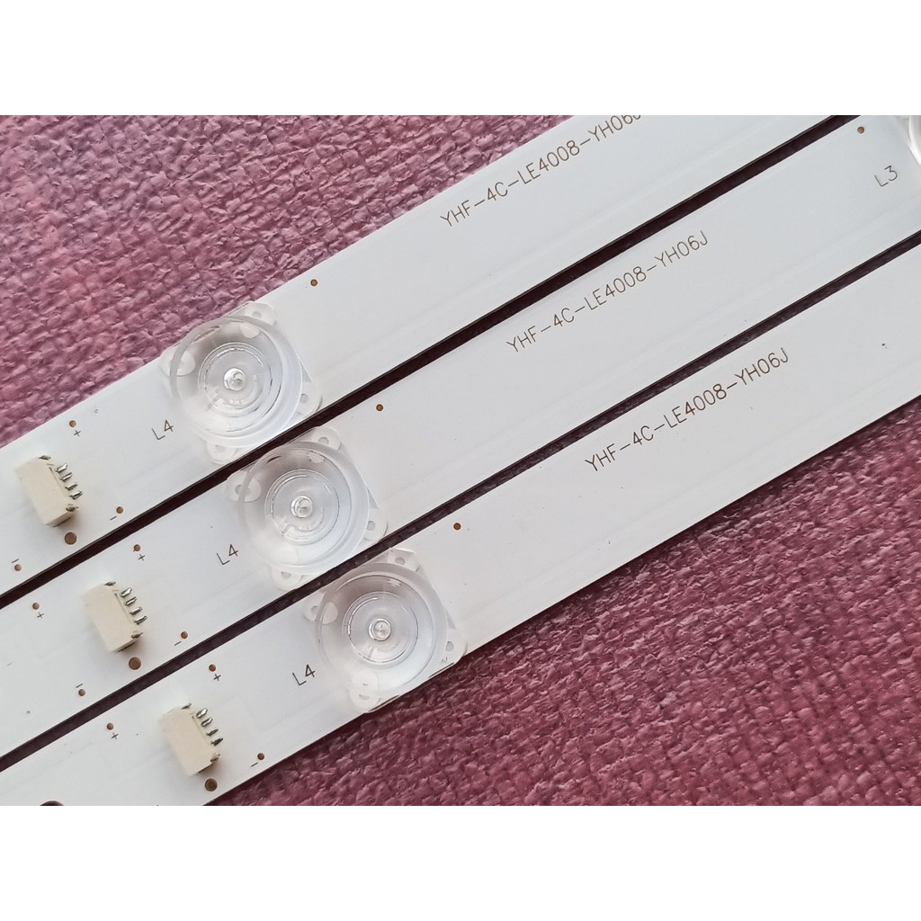 BỘ LED TIVI TCL 40D2900 40S4900 40P62 40S6000 MỚI 100% HÀNG ZIN HÃNG, BỘ 3 THANH, MỖI THANH 8 BÓNG 6