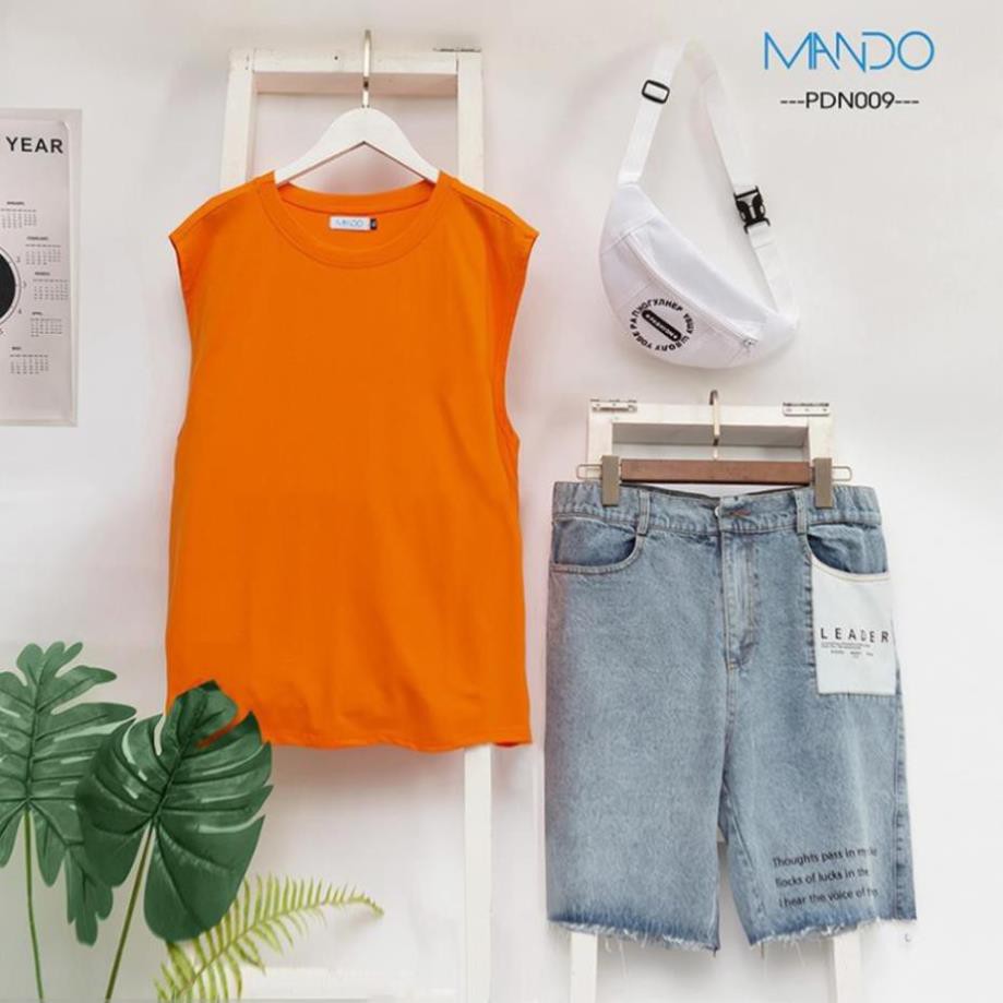 [THUN COTTON] Áo Tanktop Nam Nữ Phối Cùng Quần Jean, Kaki Siêu Thoáng Mát Thấm Hút Mồ Hôi Thời Trang MANDO- PDN9  ྇ ་ ..