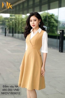 Đầm xoè ghi lê
