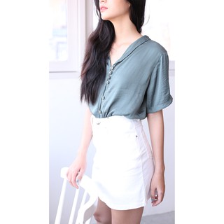 Váy denim trắng