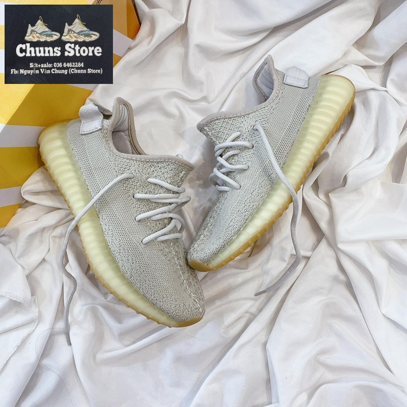 giày Yeezy 350 v2 sesam boost⚡️FREE_SHIP⚡️, giày yzy 350 v2 xám kem cao cấp