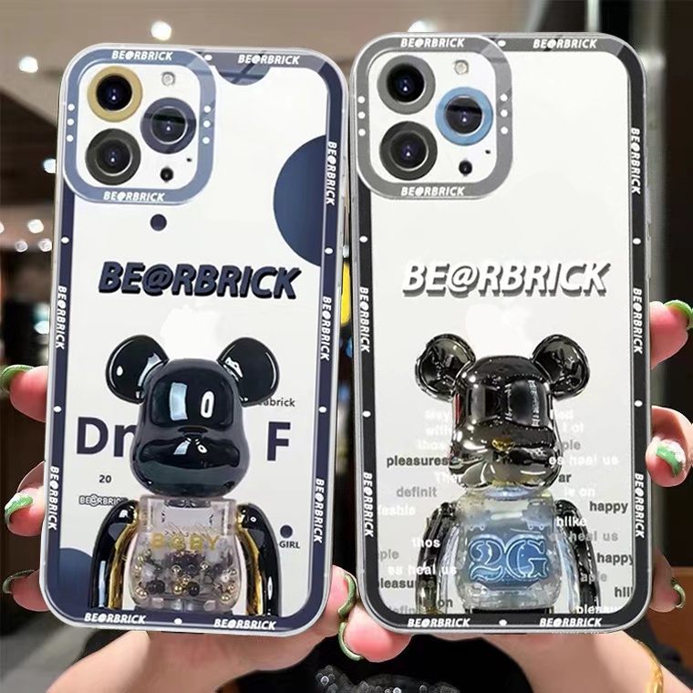 Ốp Điện Thoại TPU Silicon Mềm Chống Sốc Hình Gấu Sang Trọng Thời Trang Cho iPhone 11 12 13 Pro Max Mini XR X 6 6S 7 8 Plus XS Max