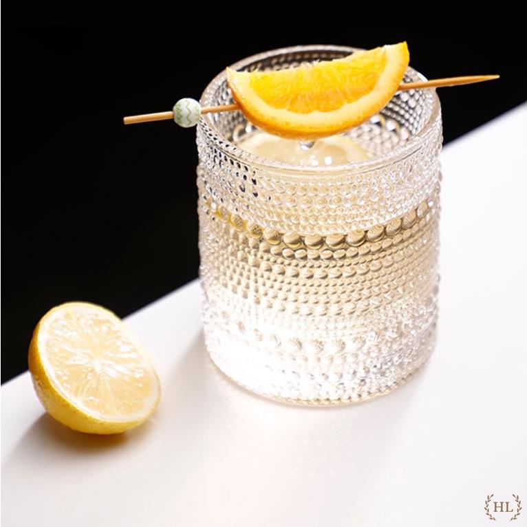 BỘ 6 LY TT CHUYÊN DỤNG CHO COCKTAIL 400ML  | CỐC THỦY TINH HỌA TIẾT NỔI CAO CẤP | Ly 400ml dáng trụ 