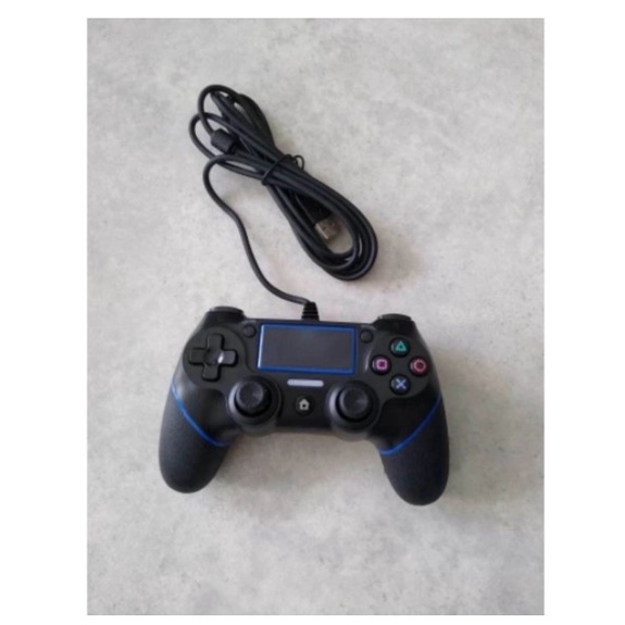 ⚡Tay Cầm PS4 Không Dây / Có Dây Tặng Cáp Sạc Cổng Micro Usb Cho Tay Cầm Chơi Game Ps4 (Trắng/Đen)