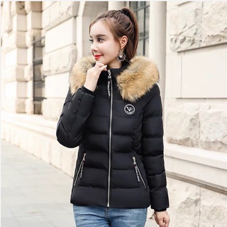 Phao chần bông 3 lớp mũ có lông thú nữ cực kỳ ấm, siệu nhẹ, siêu bền hbmt