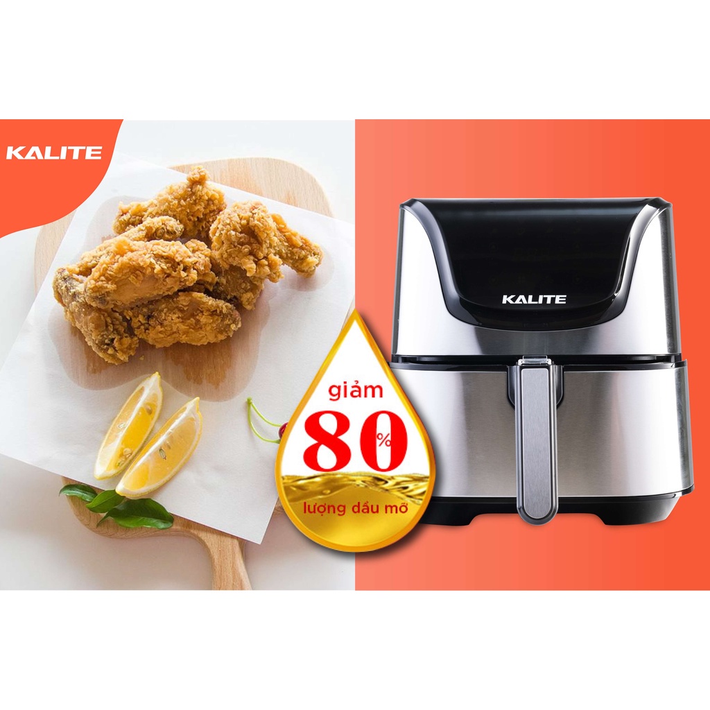 [Mã ELHADEV giảm 4% đơn 300K] Nồi chiên không dầu Kalite Q6, công suất 1700w dung tích 5.5L, hàng chính hãng