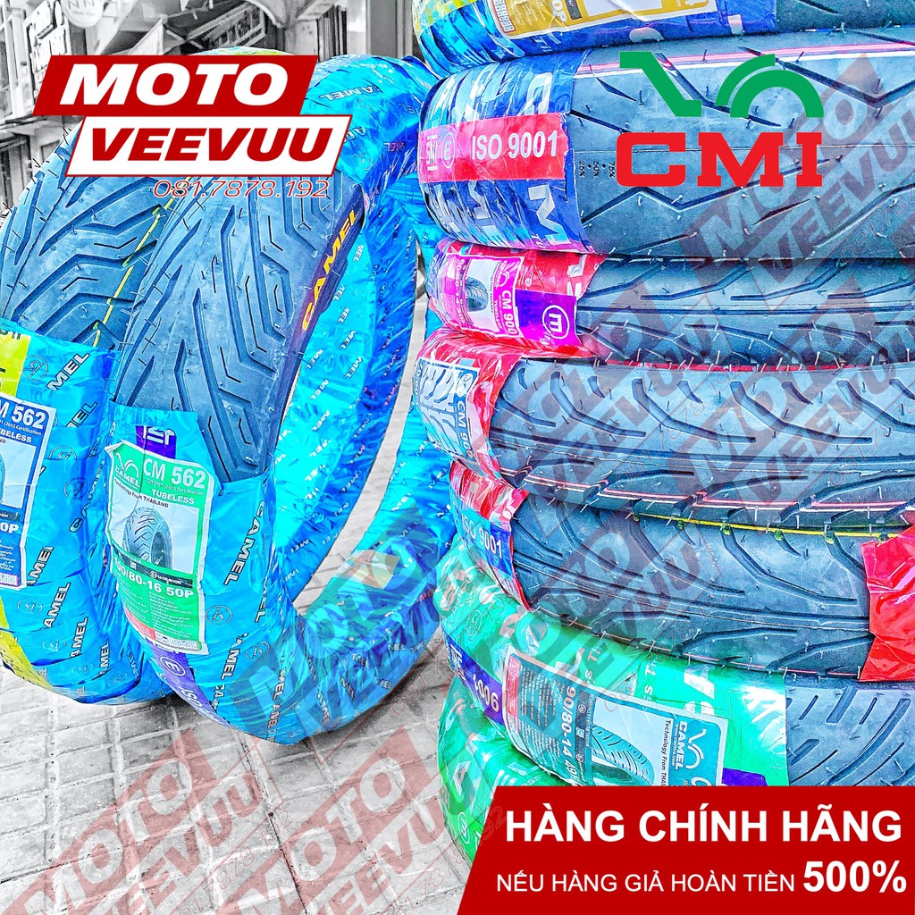 Vỏ lốp xe máy Camel CRV Cheetah 100/80-16 TL 562 Gai City Grip SH (Lốp không ruột)