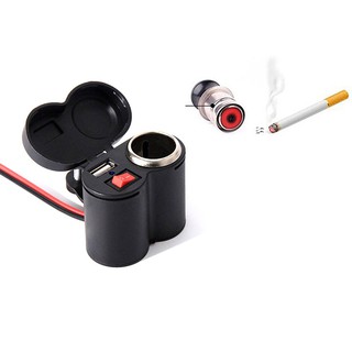 Sạc Điện Thoại 2in1 Gắn Xe Máy 12V [ 1 Chiếc ]