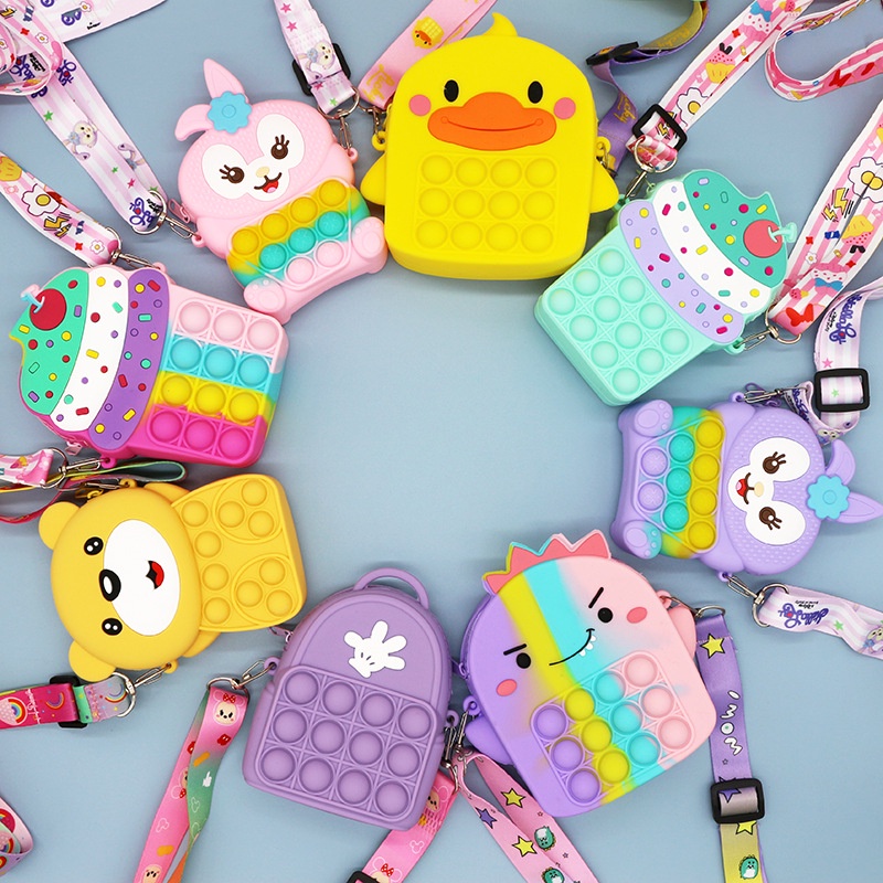 Rodent Pioneer Túi Đeo Vai Bằng Silicon Thời Trang Dễ Thương Và Vui Nhộn Thường Ngày Cho Trẻ Em