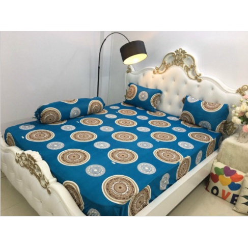 Bộ ga trải giường1m6x2m . set ga gối 4 món không mền, họa tiết đơn giản, chất liệu mát và bền