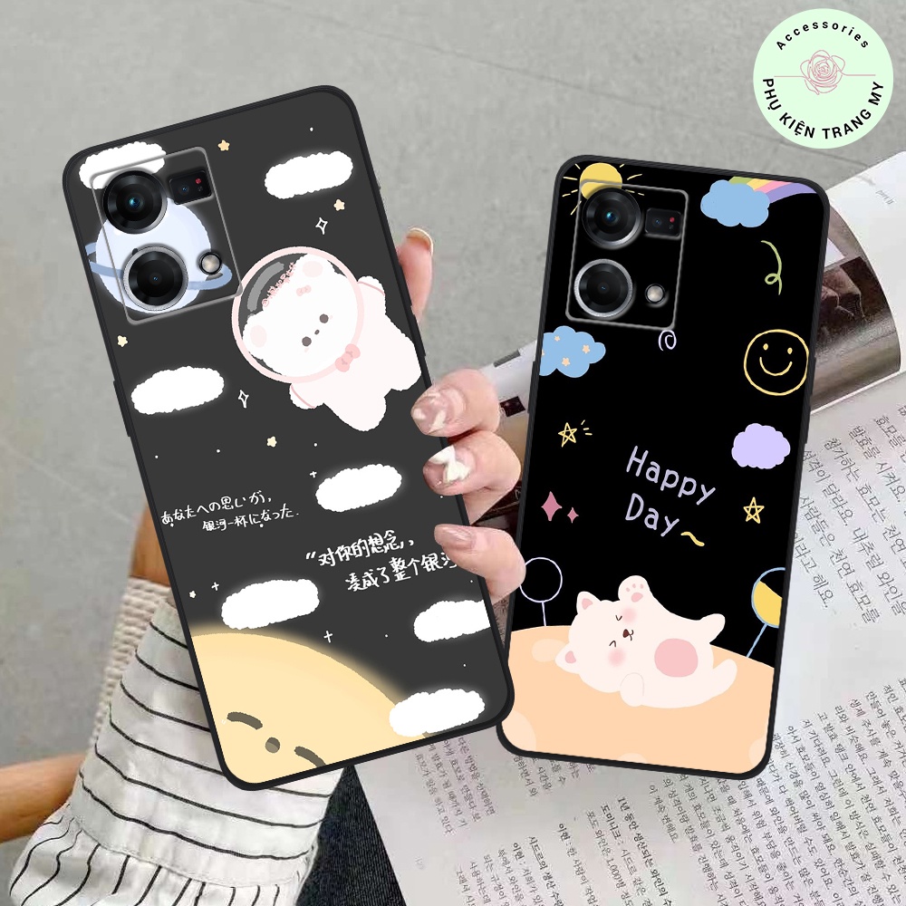 Ốp lưng Oppo Reno 7 / Reno 7 4G hình gấu vũ trụ, space