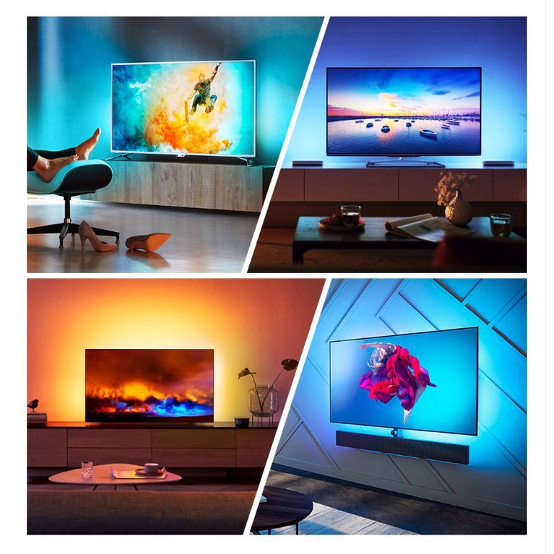 Đèn Led dán RGB điều khiển bằng APP, kết nối Bluetooth nháy theo nhạc, 16 triệu màu nguồn USB 5V