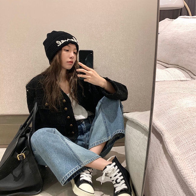 Áo khoác len dáng rộng thời trang mùa thu dành cho nữ