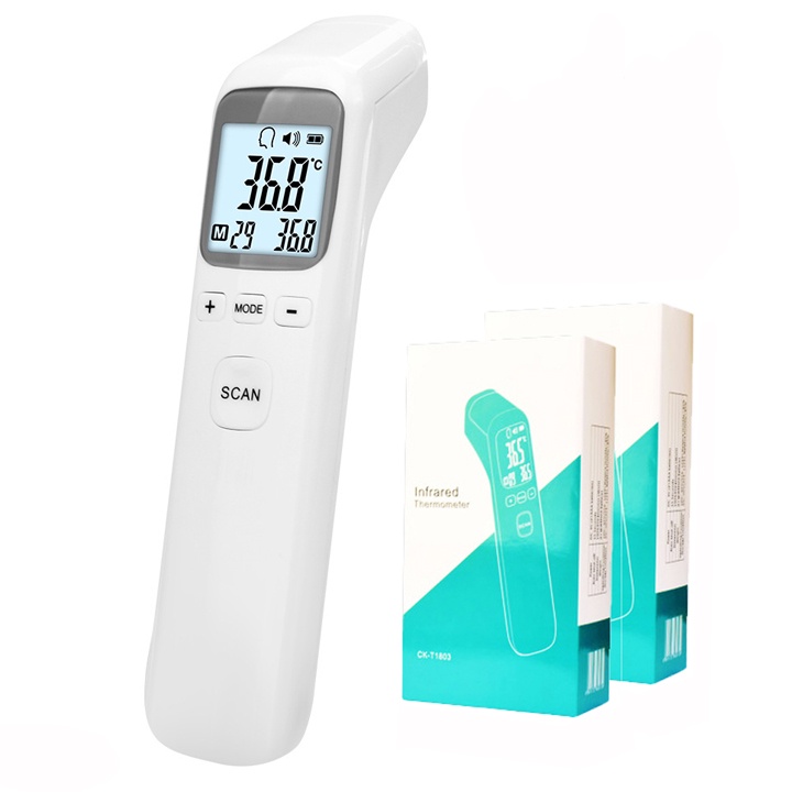 NHIỆT KẾ HỒNG NGOẠI  -  Đo nhiệt độ cơ thể, nước tắm, pha sữa INFRARED CK-T1803 (nhiệt kế điện tử đo trán)