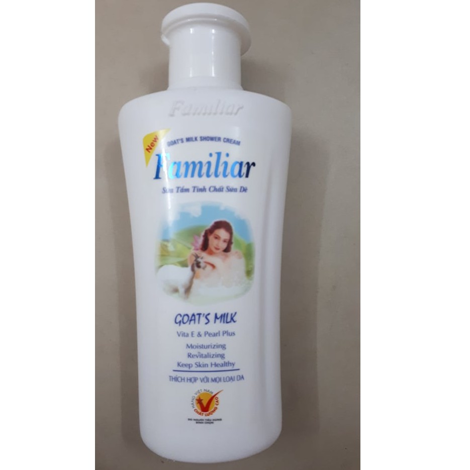 Sữa tắm ngựa/  tinh chất sữa dê Familiar chai 250ml