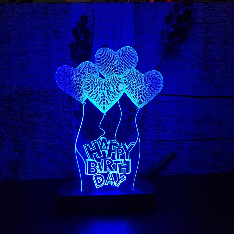 Đèn Led 3D 16 Màu - Đèn Ngủ Mẫu Chúc Mừng Sinh Nhật - Quà Tặng Ý Nghĩa ❤️❤️