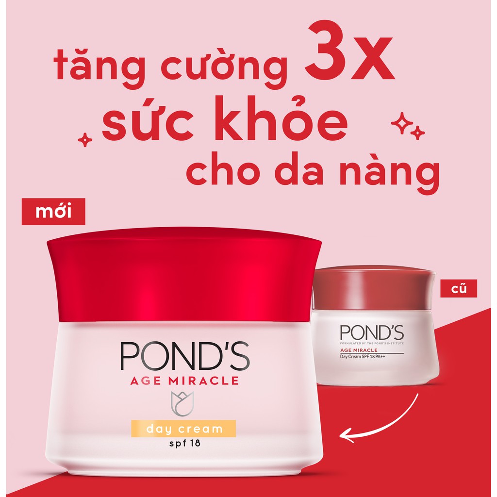 Combo kem dưỡng da Ponds Age Miracle Ngăn ngừa lão hóa Ngày 50g + Đêm 50g