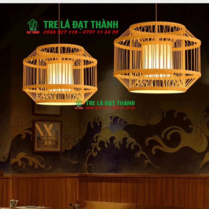 Đèn mây tre đan, lồng đèn tre trang trí nhà cửa