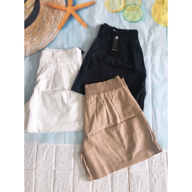 quần sooc ống rộng khoá chun lưng chất kaki | BigBuy360 - bigbuy360.vn