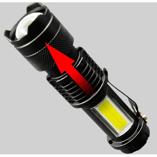 Đèn pin siêu sáng ,mini nhỏ gọn , kim loại nhuôm , 2 loại đèn xpe và cob,siêu sáng,sạc cổng usb 5 v, có móc kim loại.