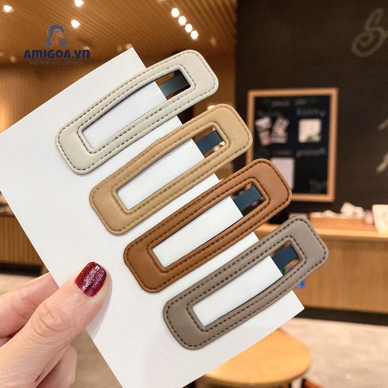 Kẹp Tóc Mái Bên Hình Học Disney Liu Haijia Retro Ngọt Ngào Cho Nữ